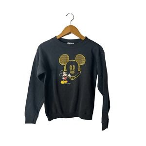 VTG velva sheen Walt‎ Disney micke y mouse crew neck sweatshirt L 14-16 black
